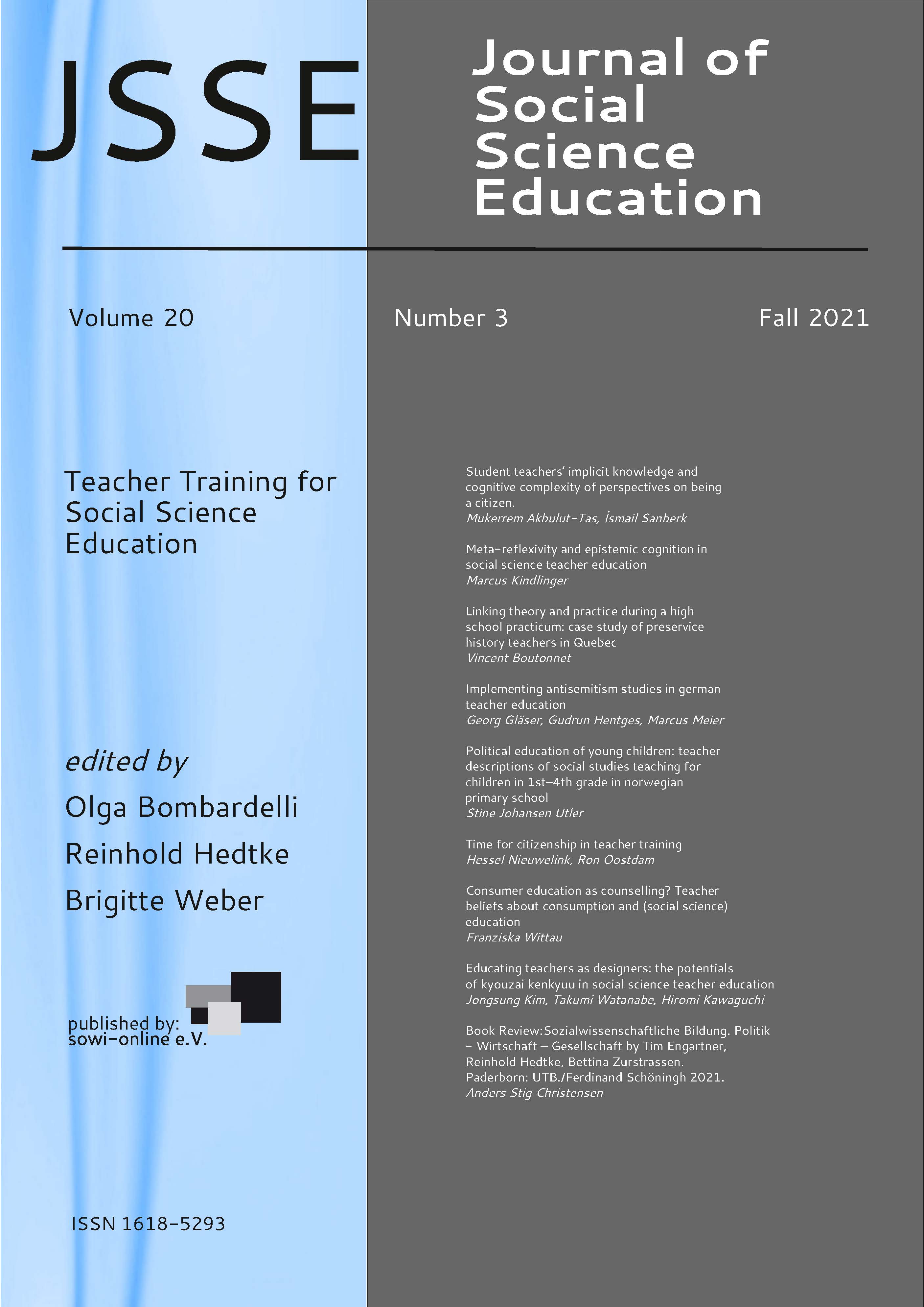 					View Vol. 20 No. 3 (2021): Teacher training
				