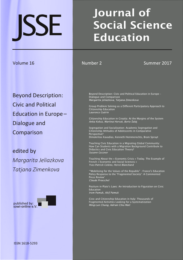 					View 2-2017: Beyond Description: Civic and Political Education in Europe – Dialogue and Comparison
				